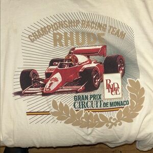Rhude White Racing Graphic Men's Shirt